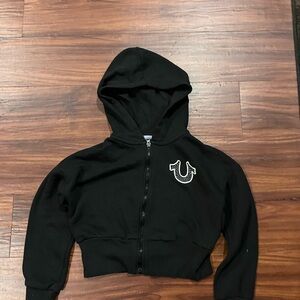 True Religion Black Zip-Up Hoodie